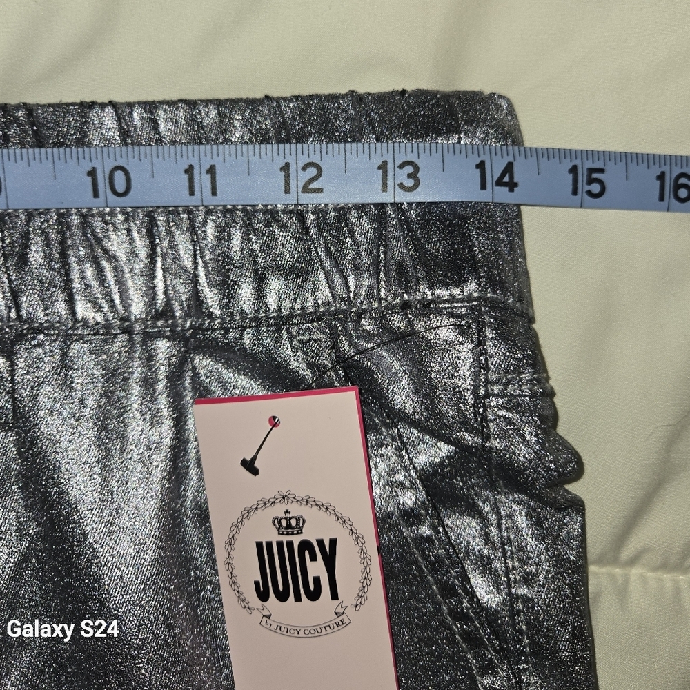 Juicy Couture Silver Comfy Elastic Waist Drawstring Jogger Pants Sz 2. - Picture 10 of 11